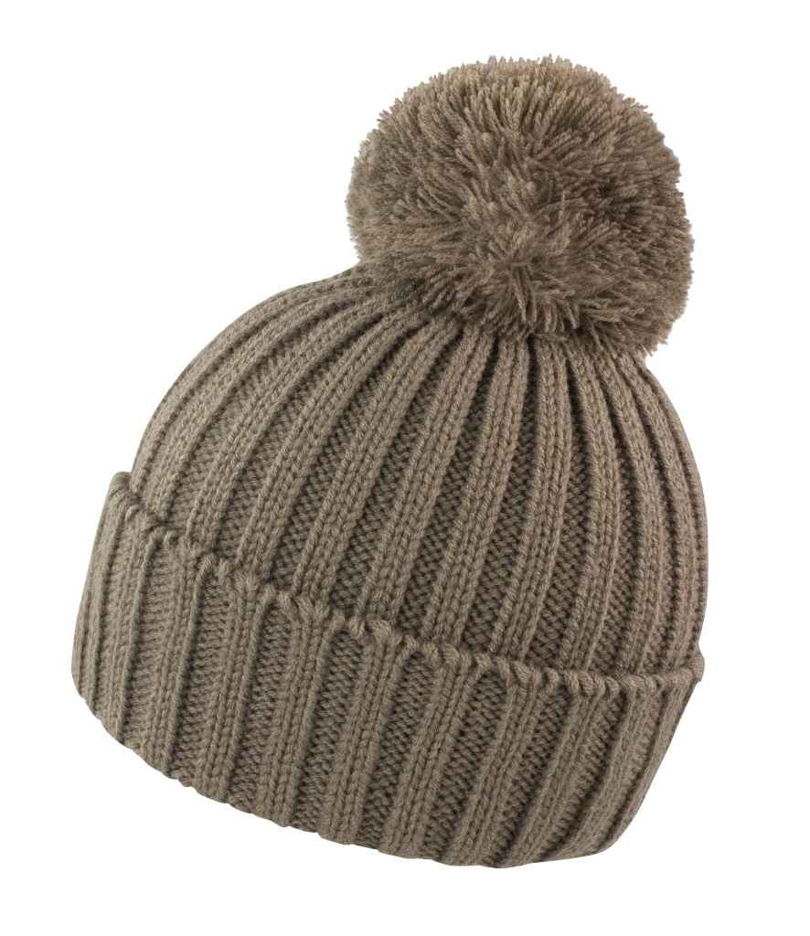 Result Unisex Winter Knitted Beanie Hat - One Size Fits Most, Acrylic, Lime Color