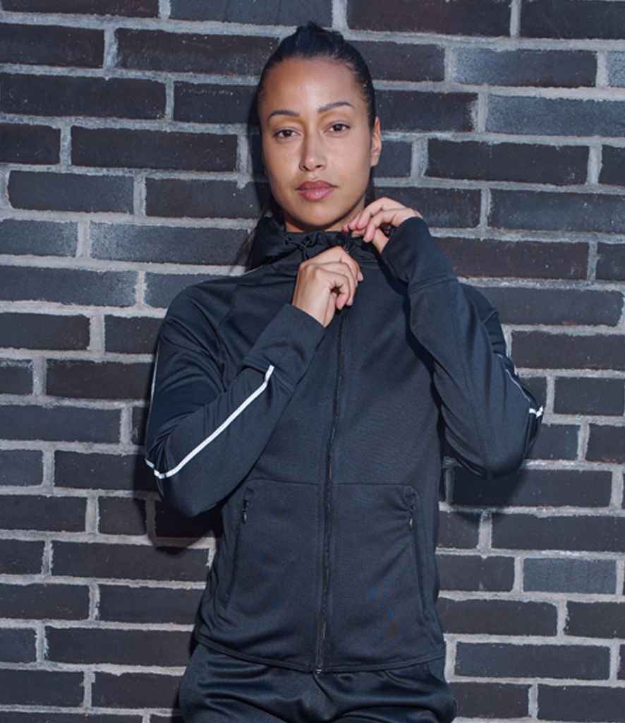 Tombo Ladies Lightweight Running Hoodie Black