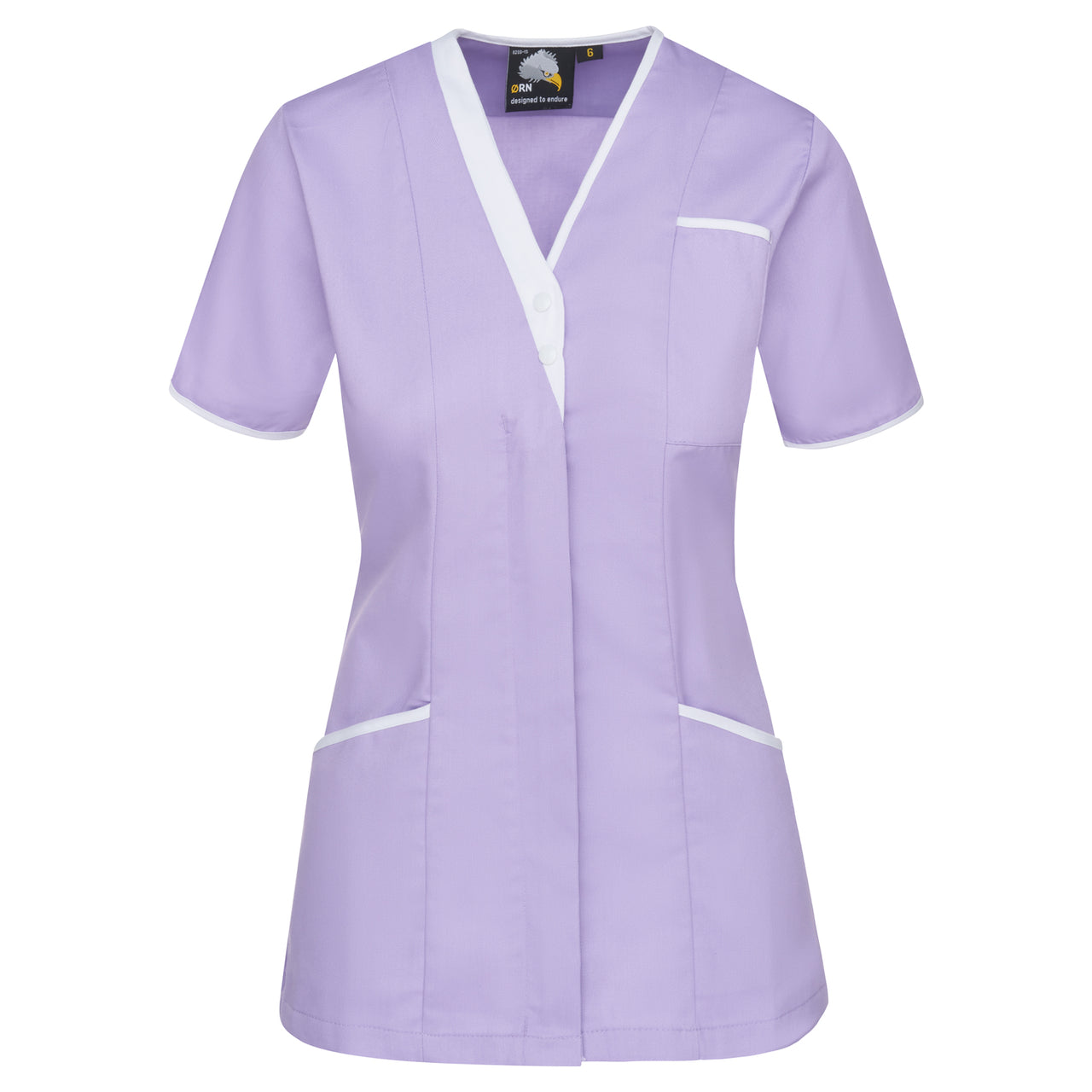 Tonia V-Neck Tunic - Lilac - White