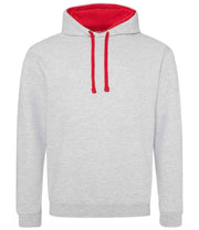 JH003 Heather Grey/Fire Red Front