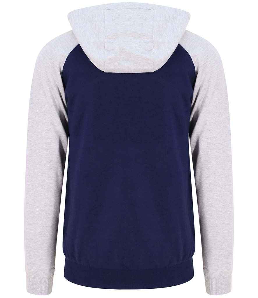 JH063 Oxford Navy/Heather Grey Back